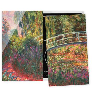 Glass stove top cover  - Claude Monet - Japanese Bridge In The Garden Of Giverny