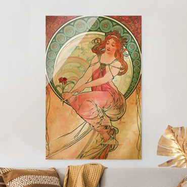 Glass print - Alfons Mucha - Four Arts - Painting