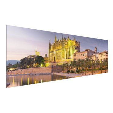 Print on aluminium - Catedral De Mallorca Water Reflection