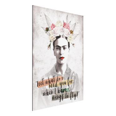 Print on aluminium - Frida Kahlo - Quote