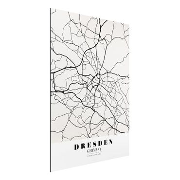Print on aluminium - Dresden City Map - Classical