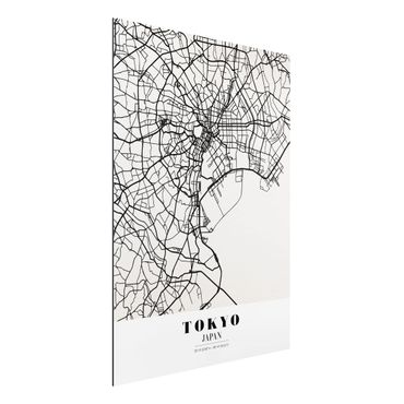 Print on aluminium - Tokyo City Map - Classic