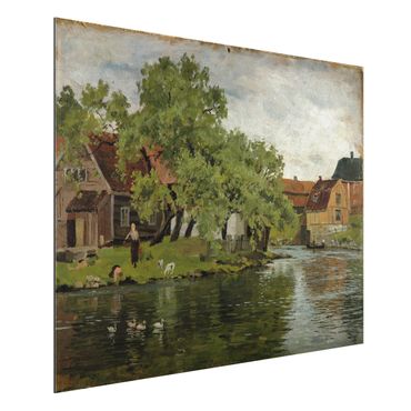 Print on aluminium - Edvard Munch - Scene On River Akerselven