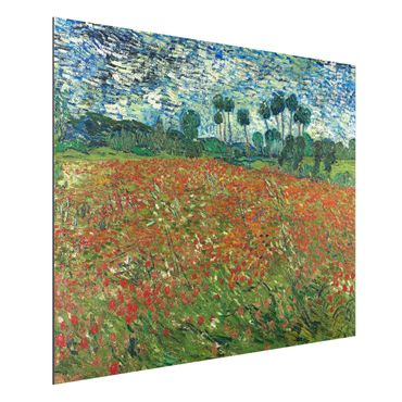 Print on aluminium - Vincent Van Gogh - Poppy Field