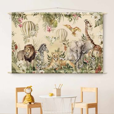 Tapestry - Watercolour Animals Of The Savannah