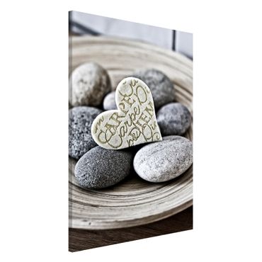 Magnetic memo board - Carpe Diem Heart With Stones