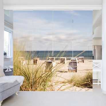 Sliding panel curtains set - Baltic Sea And Beach Baskets
