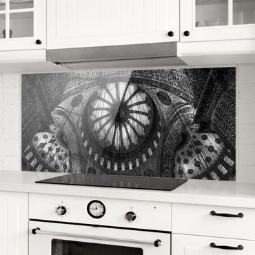 Glass Splashback - The Domes Of The Blue Mosque - Panoramic