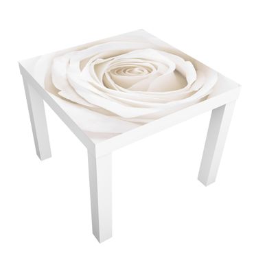 Adhesive film for furniture IKEA - Lack side table - Pretty White Rose