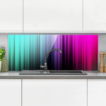 Glass Splashback - Rainbow Display - Panoramic