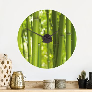 Wall sticker clock - Bamboo