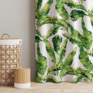 Curtain - Banana Leaf Watercolour Pattern