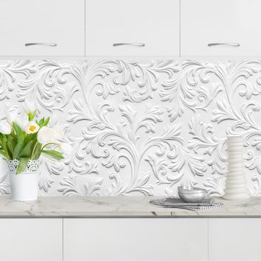 Kitchen wall cladding - Baroque Pattern Plaster Optics