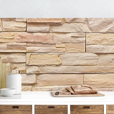 Kitchen wall cladding - Asian Stonewall - High Bright Stonewall Made Of Cosy Stones