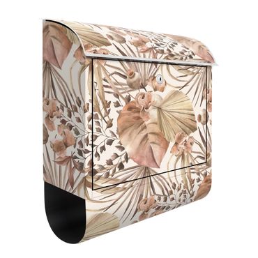 Letterbox - Beige Palm Leaves