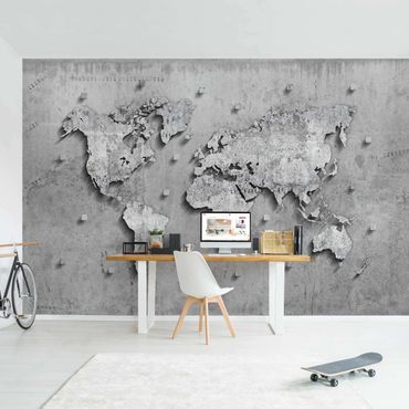 Wallpaper - Concrete World Map