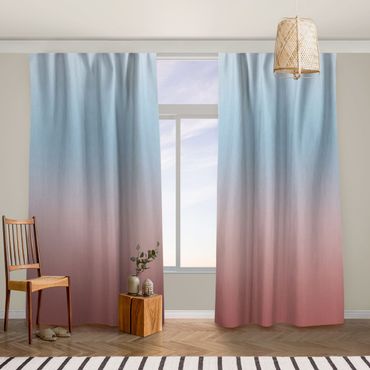 Curtain - Blueish Pink Colour Gradient