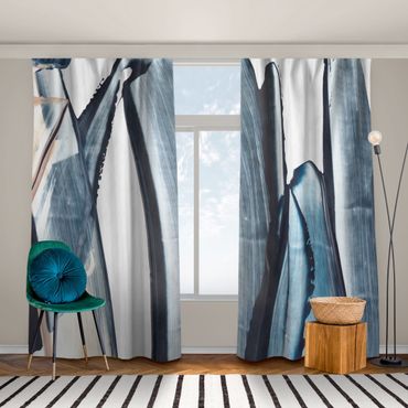 Curtain - Blue And Beige Stripes