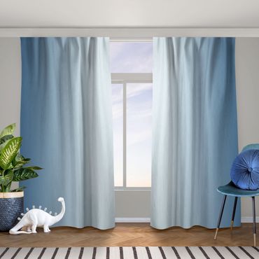 Curtain - Blue Vertical Colour Gradient