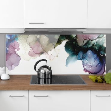 Splashback - Floral Arches With Gold - Panorama 5:2