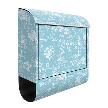 Letterbox - Flower Tendrils On Blue
