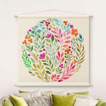 Tapestry - Flowery Watercolour Circular