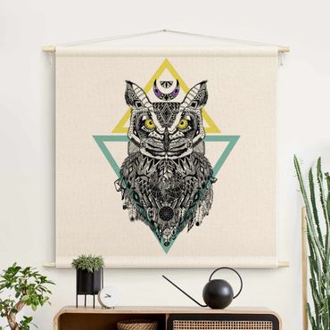 Tapestry - Boho Owl With Dreamcatcher
