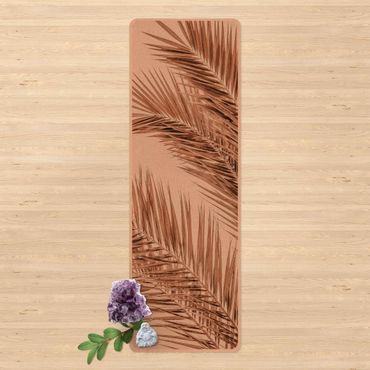 Yoga mat - Bronze Coloured Palm Fronds