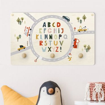 Coat rack for children - Colourful Alphabet In A Roundabout