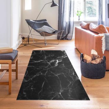 Vinyl Floor Mat - Nero Carrara - Landscape Format 2:1
