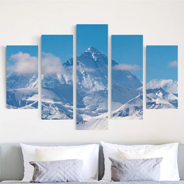 Print on canvas 5 parts - Mount Everest