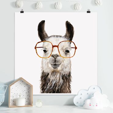 Poster - Hip Lama With Glasses IV