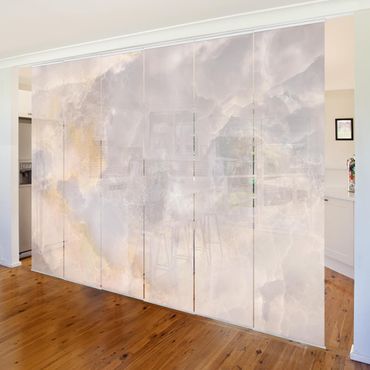 Sliding panel curtains set - Onyx Marble