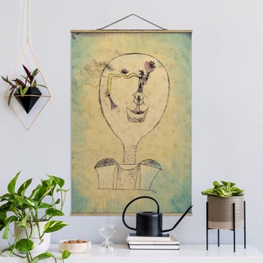 Fabric print with poster hangers - Paul Klee - The Bud of the Smile