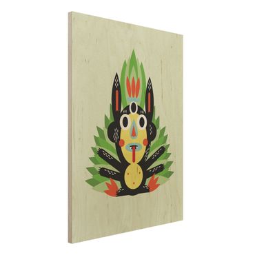 Print on wood - Collage Ethno Monster - Jungle