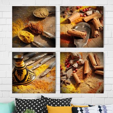 Print on canvas 4 parts - Oriantal Spices