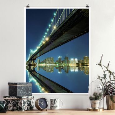 Poster architecture & skyline - Abstract Manhattan Bridge