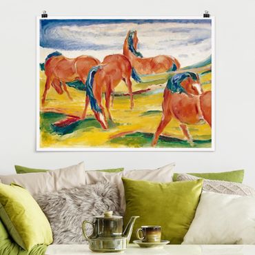 Poster - Franz Marc - Grazing Horses