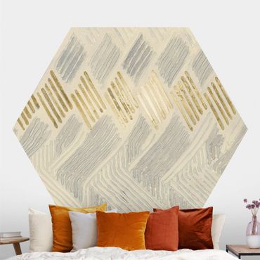 Self-adhesive hexagonal pattern wallpaper - Chenille IV