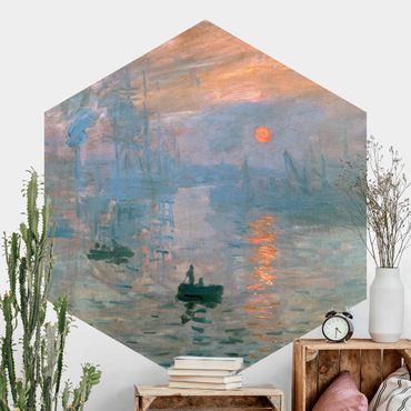 Self-adhesive hexagonal pattern wallpaper - Claude Monet - Impression