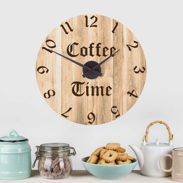 Wall sticker clock - Coffee Time Clock