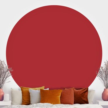 Self-adhesive round wallpaper - Colour Carmin