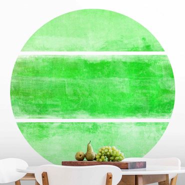 Self-adhesive round wallpaper - Colour Harmony Green