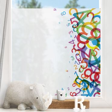 Window decoration - Colourful Numbers