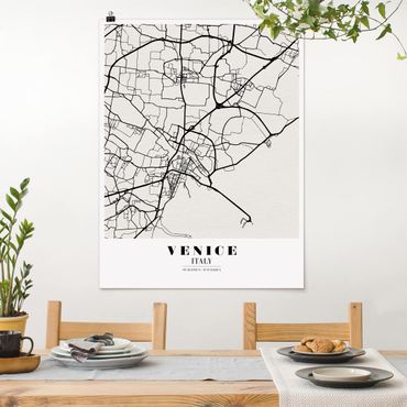 Poster city, country & world maps - Venice City Map - Classic