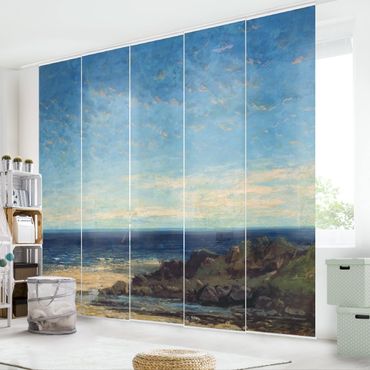 Sliding panel curtains set - Gustave Courbet - The Sea - Blue Sea, Blue Sky