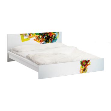 Adhesive film for furniture IKEA - Malm bed 160x200cm - Rainbow Alphabet