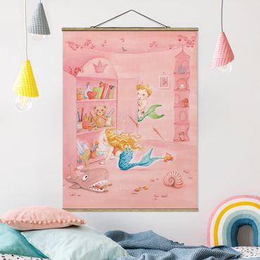 Fabric print with poster hangers - Matilda Has A Plan