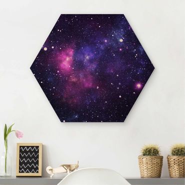 Wooden hexagon - Galaxy
