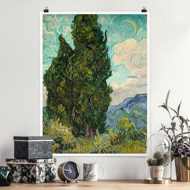 Poster art print - Vincent van Gogh - Cypresses